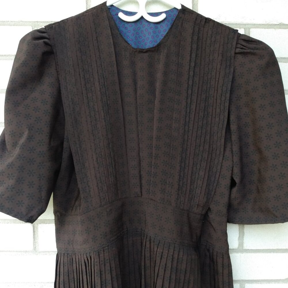 Vintage Old Colony Mennonite Dress 42" Bust 38" Waist Handmade Cottagecore